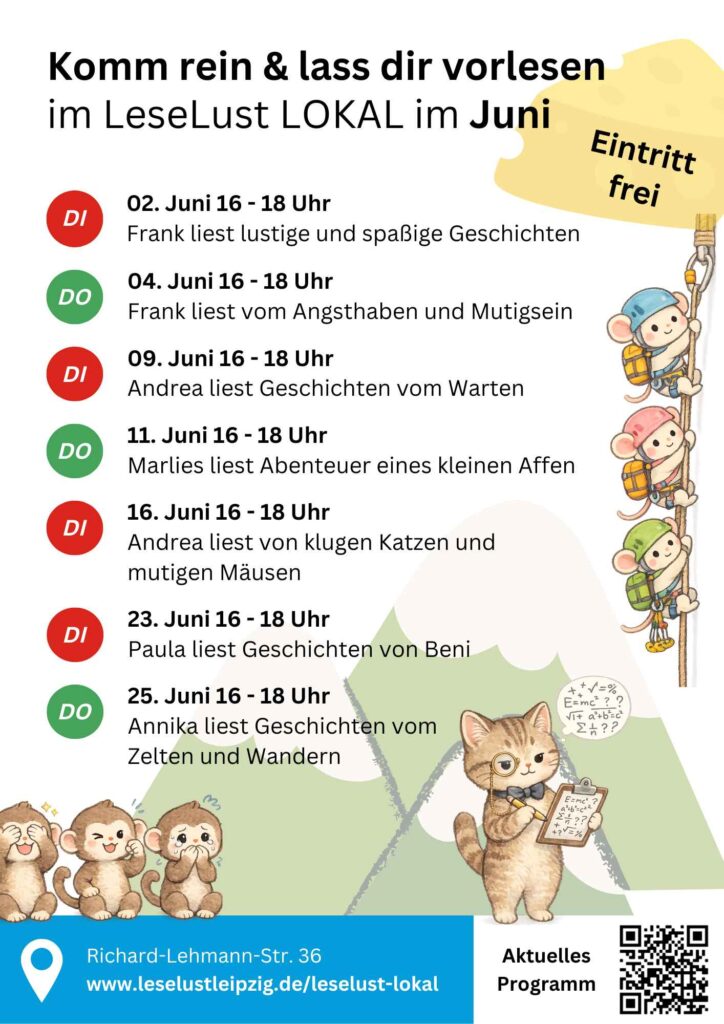 Programm im Juni vom LeseLust LOKAL